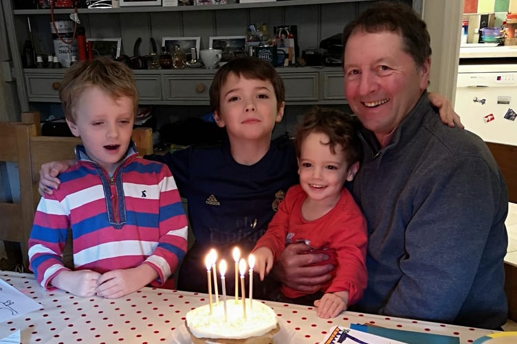 Peter and his grandchildren