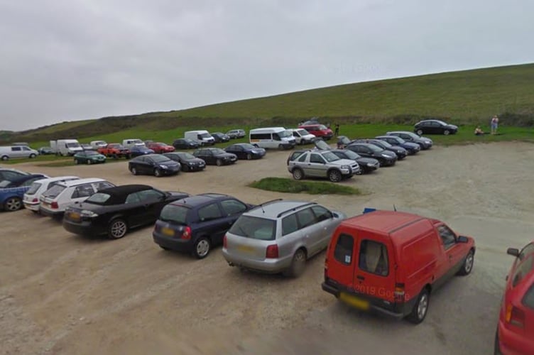 Watergate Bay car park, which is currently free during the winter, could start charging all year (Picture: Google Maps)