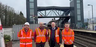 Abergavenny station's footbridge almost ready