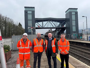Abergavenny station's footbridge almost ready
