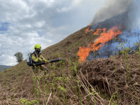 Firefighters battle Cwmdu wildfire