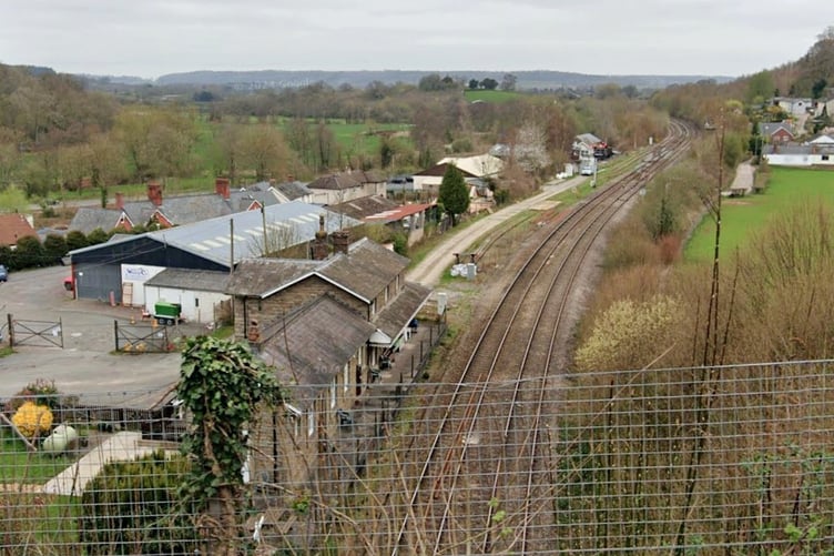 The railway line through Pontrilas (from Google Street View)