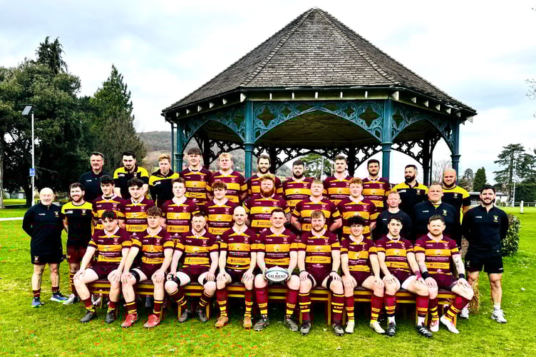 The Abergavenny 1st XV posed for a team photo before their last home game of the season 