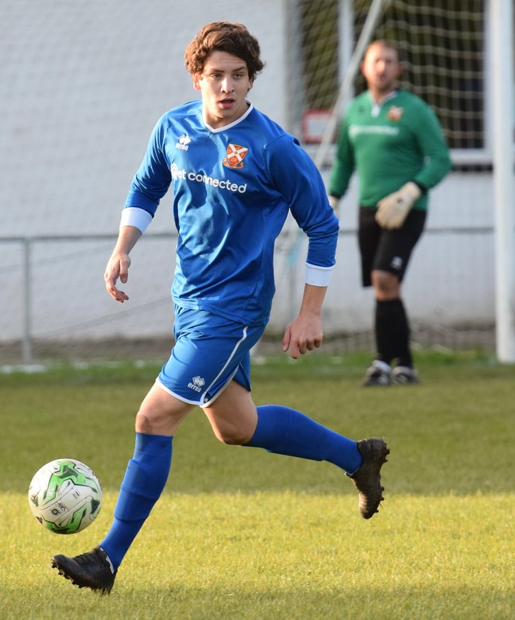 Curtis Methven scored for Abergavenny against Caldicot. File photo: Abergavenny Town FC