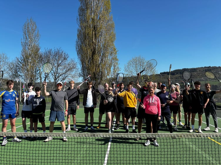Participants in the tennis event.