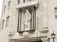 BBC reinstalls controversial artist's vandalised sculpture