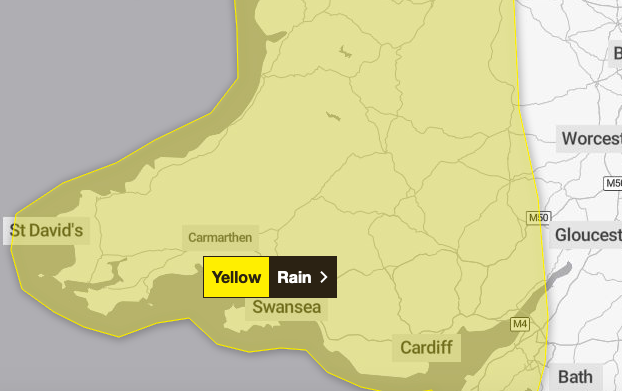 Wales braces for heavy rain as Met Office issues yellow warning