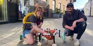 The duck bringing smiles to people's faces in Abergavenny