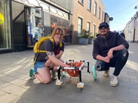 The duck bringing smiles to people's faces in Abergavenny