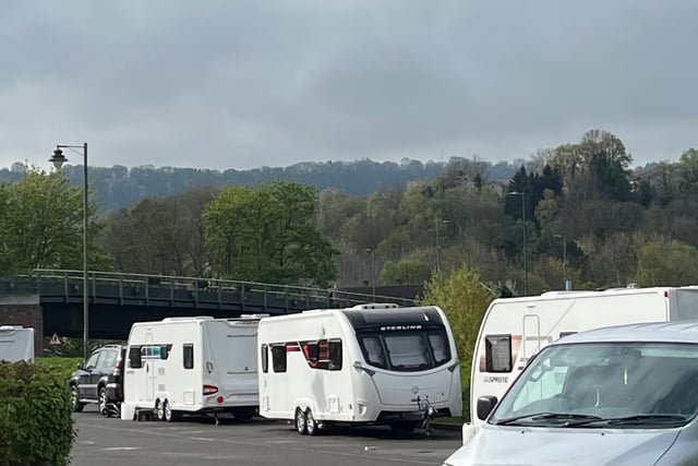 Numerous caravans have created restrictive access to bays in Monmouth 