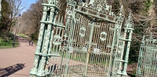 Back to black for historic park gates