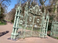 Back to black for historic park gates
