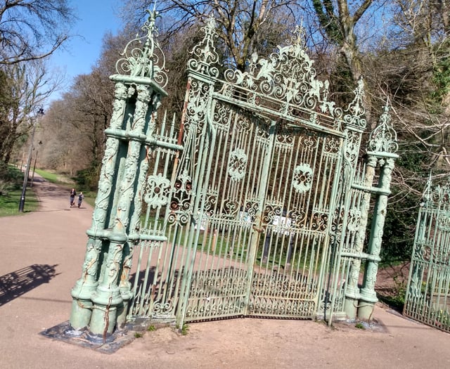 Back to black for historic park gates