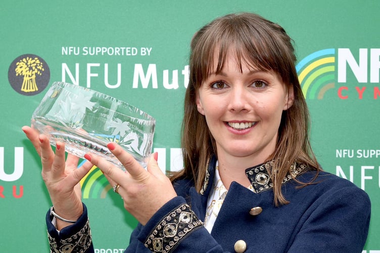 Meinir Howells,  a beef and sheep farmer from Pentrecwrt, near Llandysul, was last year's winner