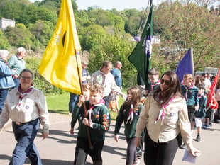 Scouts gather at castle for St George celebration