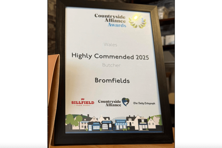 Bromfields of Gilwern were 'Highly Commended'