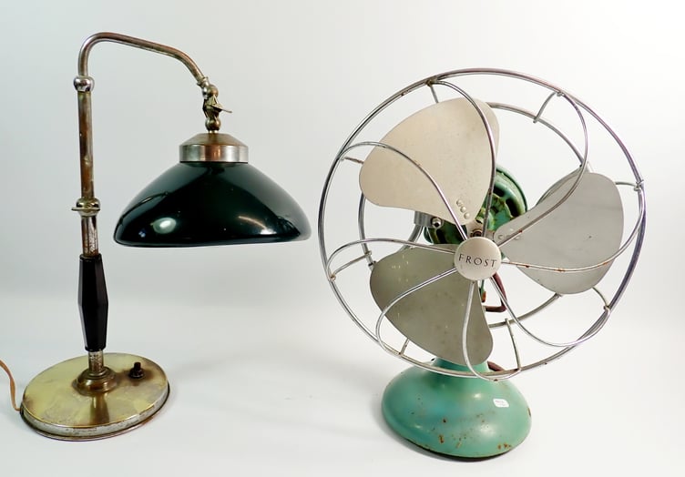 Vintage Fan & Ministerial Desk Lamp