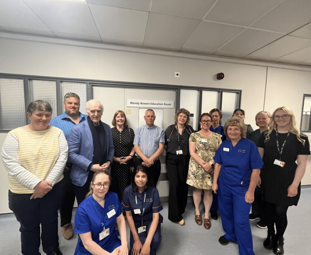 Nevill Hall's diabetes unit opens the Wendy Bowen Education Room