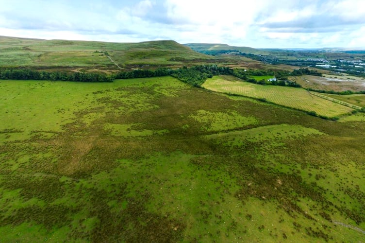 A view from above of the common land near Blaenavon going under the hammer