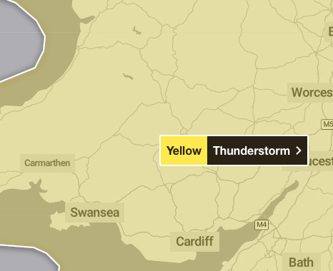 Possible thunderstorm to hit Wales this afternoon