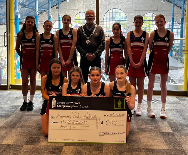 Abergavenny U12 netball team granted £500 for finals