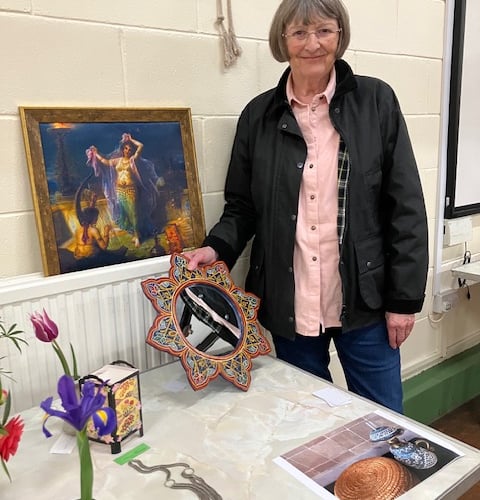 Margaret Readon judging the competition.