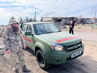 Truck donated by local men reaches front line