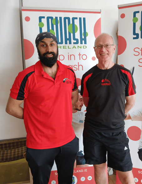 Tej Saran Singh and Mike Logan at the Galway Masters event.