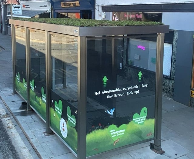 Green roofs sprout on new Powys bus stops