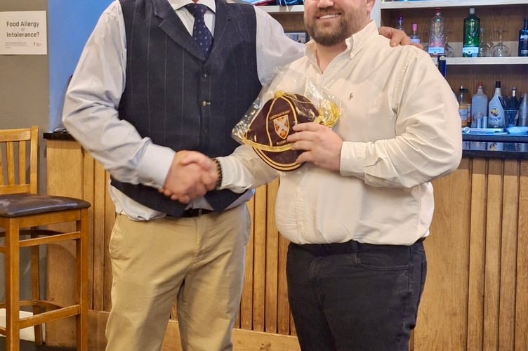 Huw Beavan presented former 1st team captain Gareth Williams, who played for Abergavenny for his whole career, with a club cap. Rob Lothian, another great servant, was also similarly honoured.