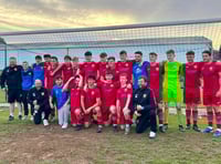 Champion Pennies pop the champagne after late goals secure title