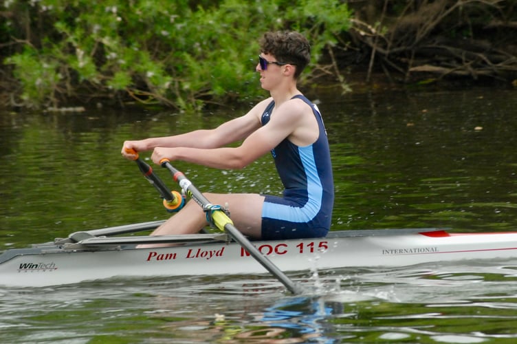 Reflections on a summer day as a Monmouth Comprehensive sculler pushes for the line