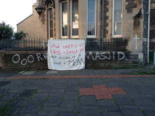 Abergavenny reacts to mosque graffiti