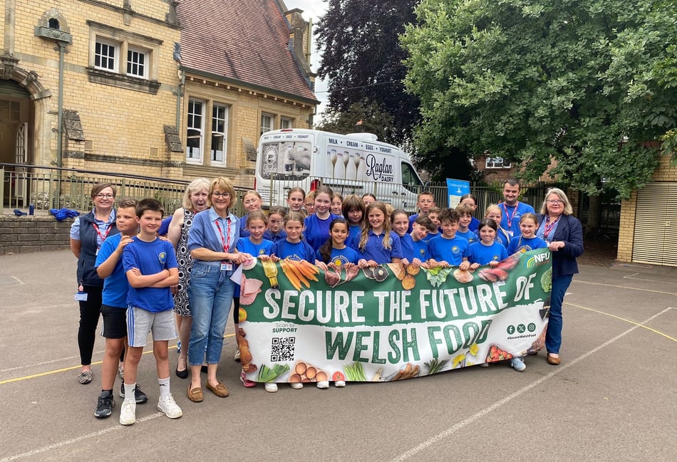 Cantref School students talk dairy production on Welsh Farming Week