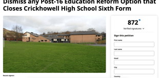 More than 870 sign petition opposing closure of Crickhowell sixth form