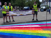 
WATCH: Abergavenny's Rainbow Crossing nears completion! 