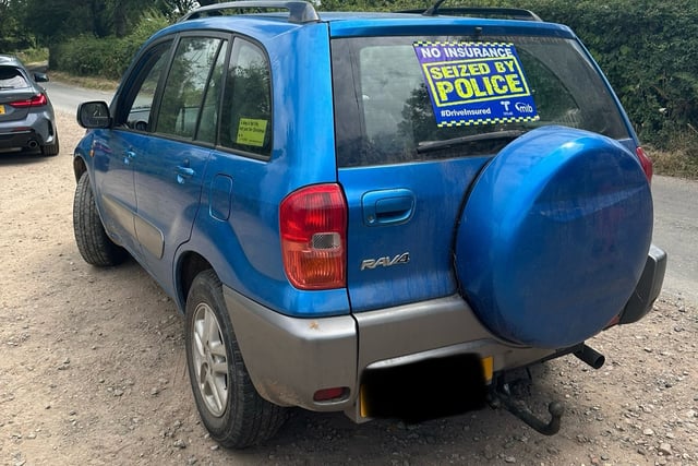 Gwent Police seize uninsured Toyota after chase