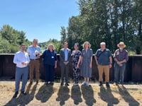 Welsh Government visit to proposed path between Usk and Pontypool
