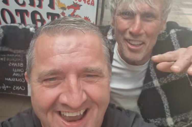 Bez from happy mondays in Abergavenny