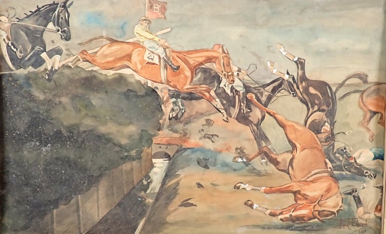 Lionel Edwards - Watercolour Grand National