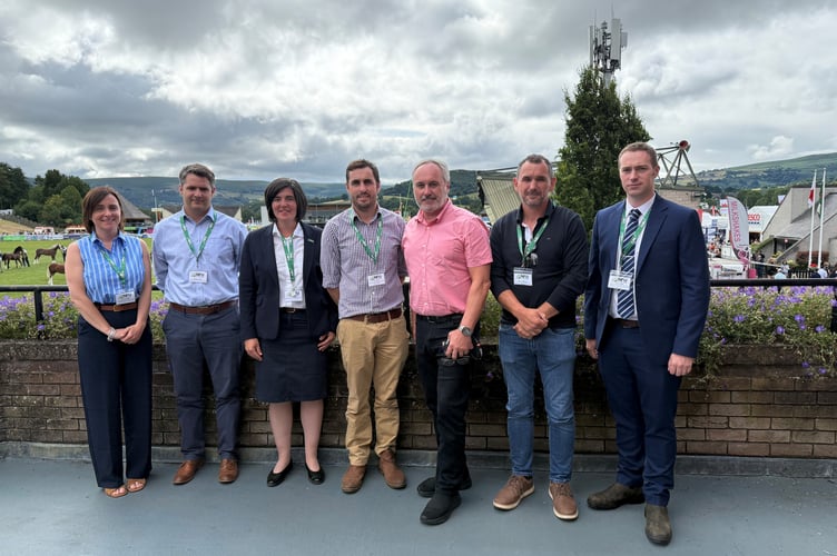 Gail Jenkins NFU Cymru County Adviser, James Tudor NFU Cymru Group Secretary, Abi Reader NFU Cymru Deputy President, Tom Rees NFU Cymru Glamorgan County Chair, Rob Taylor Wales Wildlife and Rural Crime Co-ordinator, Garry Williams NFU Cymru Rural Crime Lead, Ilan Jones NFU Cymru County Adviser.