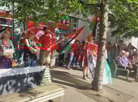 
WATCH: The PSC holds Gaza protest in Abergavenny 