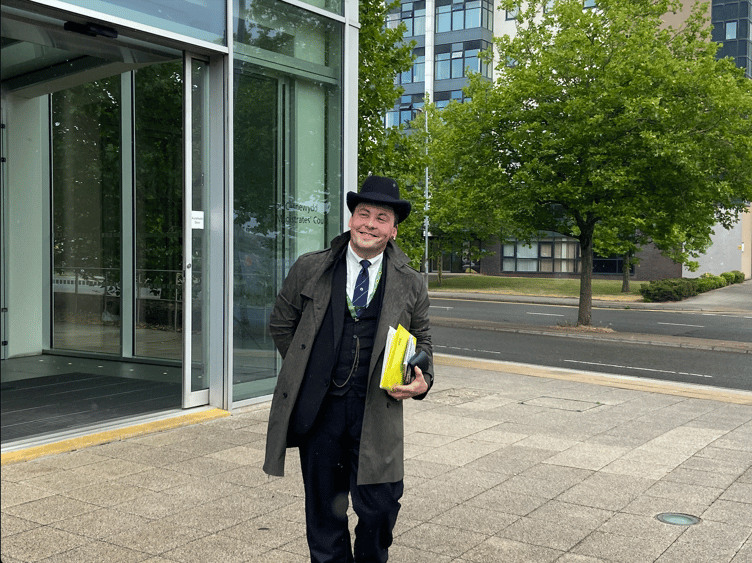 Kyle Eldridge leaving court