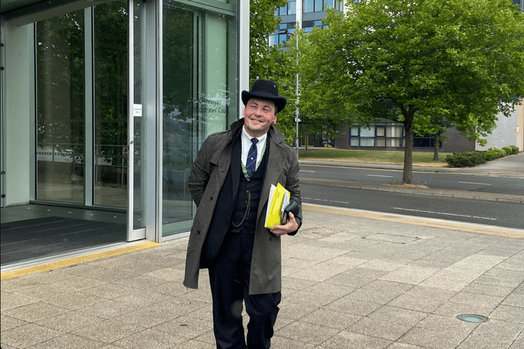 Kyle Eldridge leaving court