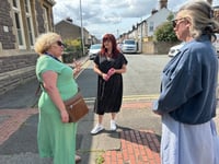 Police and crime commissioner on Abergavenny walk