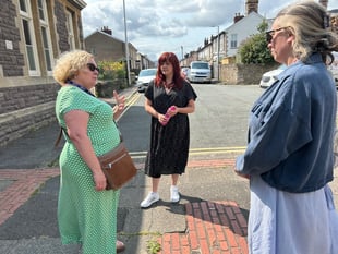 Police and crime commissioner on Abergavenny walk