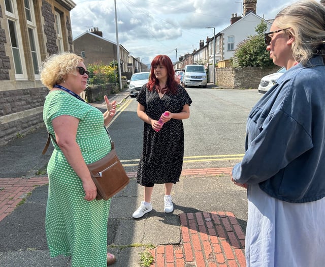 Police and crime commissioner on Abergavenny walk