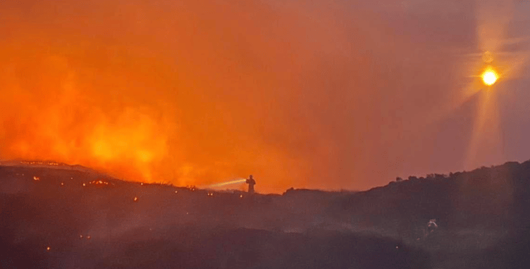 Wildfire between Tredegar and Abergavenny (11.08.25)