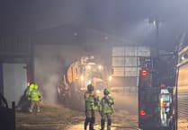 Crick fire crews tackle barn blaze