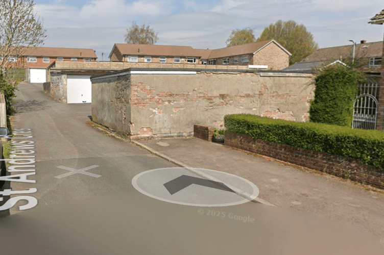 St Andrew's Crescent garages, Abergavenny